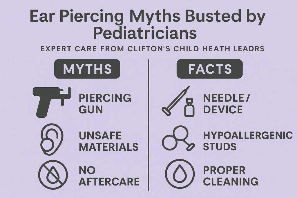 kids getting piercing