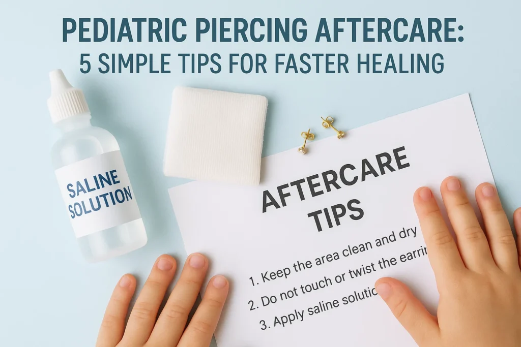 Baby ear piercing aftercare